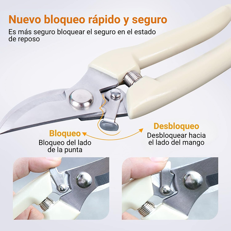 Tijera de Poda Para Plantas - Jardinería Hoja En Acero 11