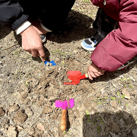 Juego Herramientas Jardinería Para Niños Metal Madera x5 Piezas 8