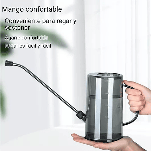 Regadera Premium Plantas Jardin X1 Litro Salida Larga Acero 2