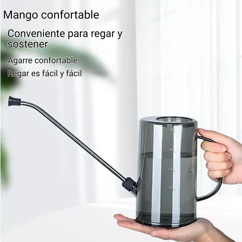 Regadera Premium Plantas Jardin X1 Litro Salida Larga Acero 2