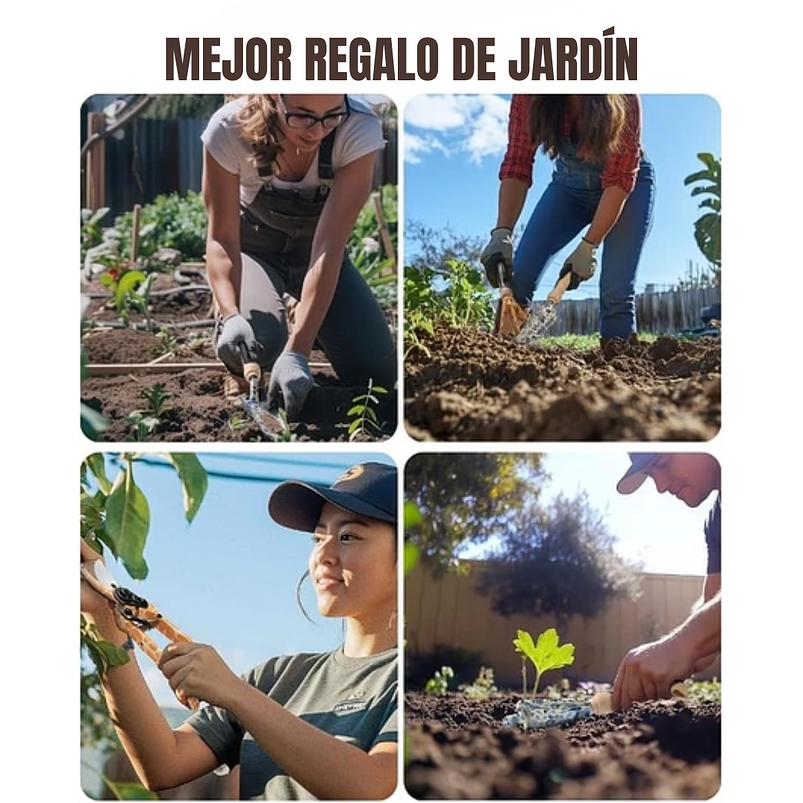 Kit Juego de Herramientas Esencial de Jardinería Huerto y Cultivo 3