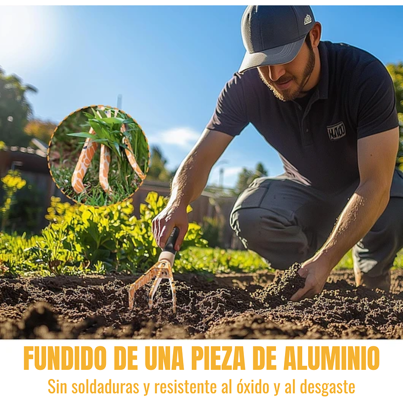 Kit Juego de Herramientas Esencial de Jardinería Huerto y Cultivo 4