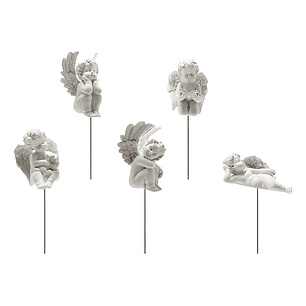 Angeles Decorativo En Cerámica Terrarios Jardín Pin X5 Unid