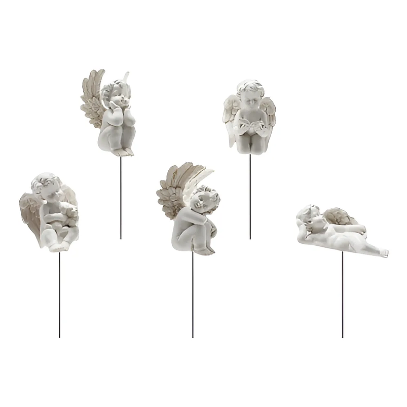Angeles Decorativo En Cerámica Terrarios Jardín Pin X5 Unid 1