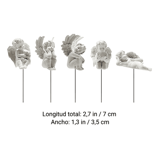 Angeles Decorativo En Cerámica Terrarios Jardín Pin X5 Unid 3