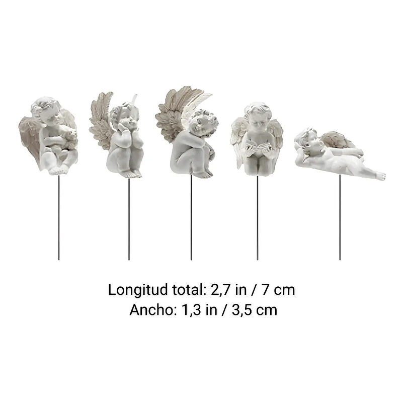 Angeles Decorativo En Cerámica Terrarios Jardín Pin X5 Unid 3