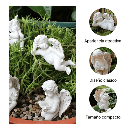 Angeles Decorativo En Cerámica Terrarios Jardín Pin X5 Unid 5