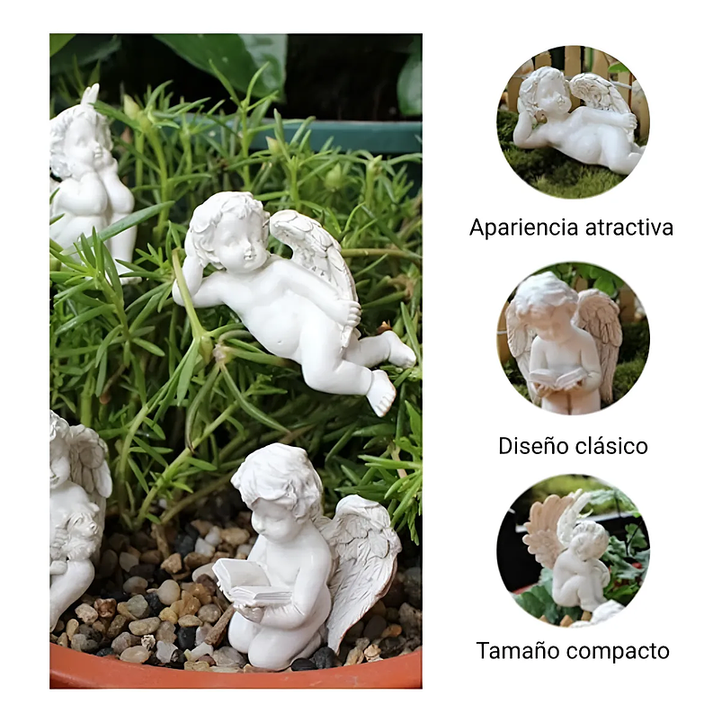 Angeles Decorativo En Cerámica Terrarios Jardín Pin X5 Unid 5