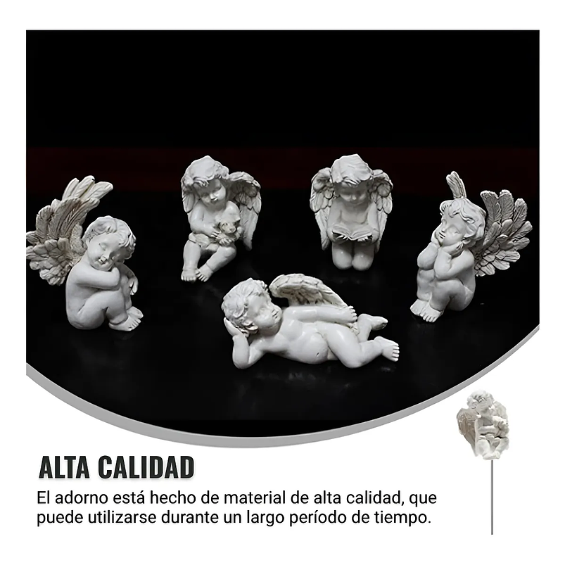Angeles Decorativo En Cerámica Terrarios Jardín Pin X5 Unid 6
