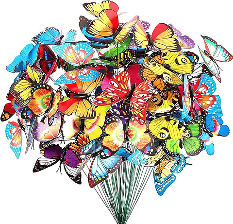 Mini Mariposa Decorativa Terrarios Jardín De Hadas x25 Unidades