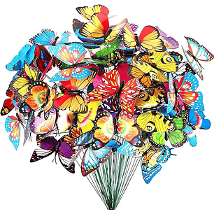 Mini Mariposa Decorativa Terrarios Jardín De Hadas x50 Unidades