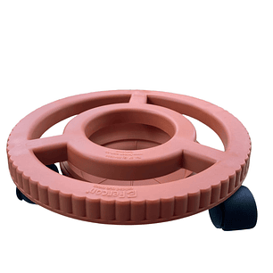 Base Plástica Pequeña De Maceta Con Rodachin Más plato x22cm Diámetro 