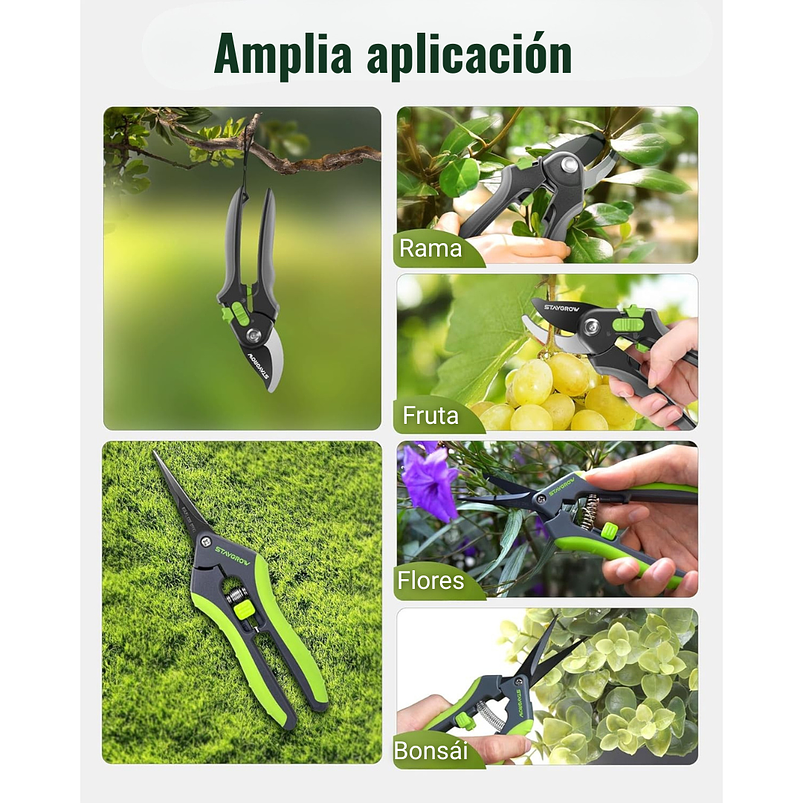 Set De Tijeras Premiun de Jardineria En Acero Inoxidable x 2 Unidades 7