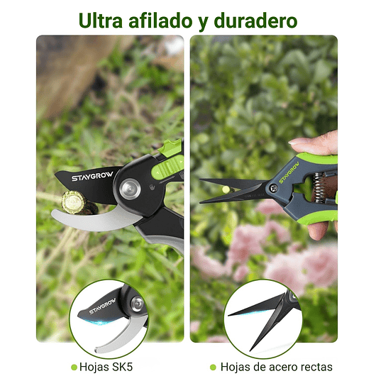Set De Tijeras Premiun de Jardineria En Acero Inoxidable x 2 Unidades 8