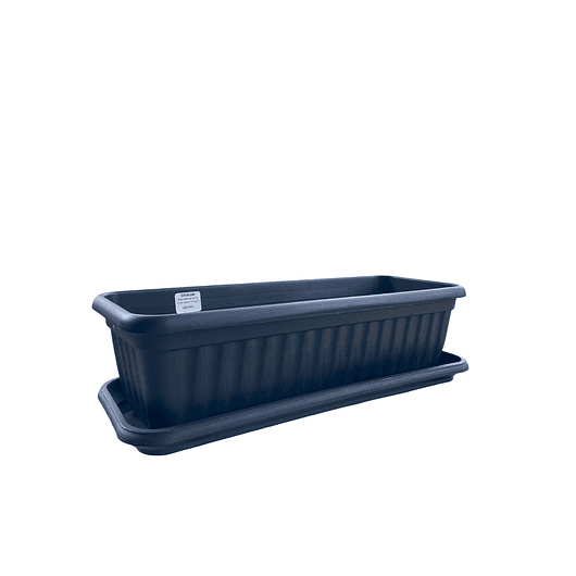 Maceta Plástica Rectangular De 45 centímetros Largo Más Plato 5