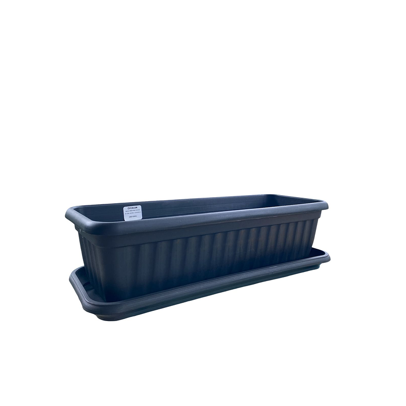 Maceta Plástica Rectangular De 45 centímetros Largo Más Plato 5