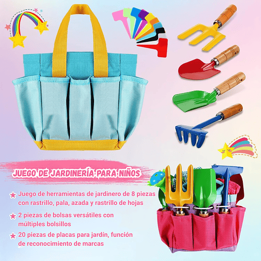 Kit Jardinería Infantil x38 Piezas Juguete Para Niños 7