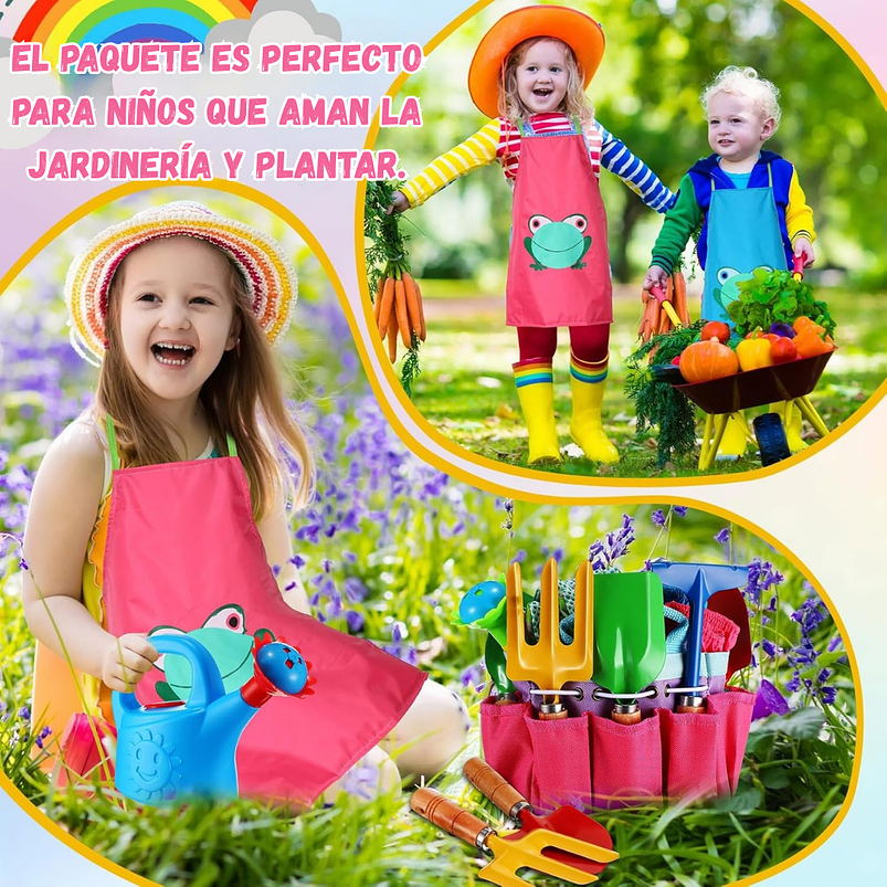 Kit Jardinería Infantil x38 Piezas Juguete Para Niños 6