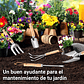 Kit Herramientas De Jardinería x5 Piezas Con Guantes Acero Inox - Miniatura 7