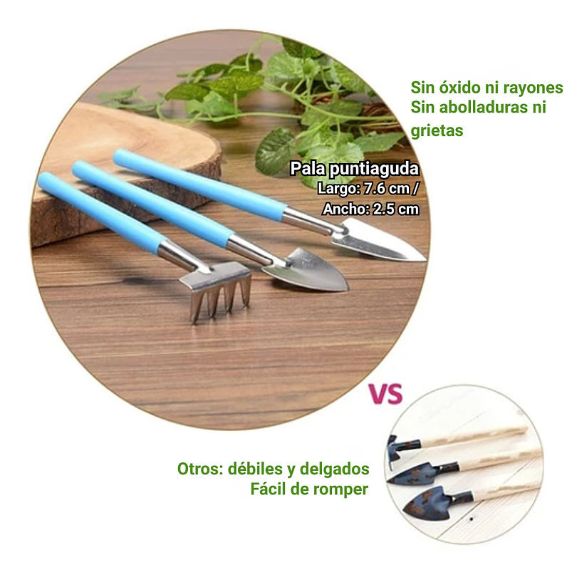 Kit Herramientas De Jardín para Siembra y Cuidado de Cactus Suculentas x15 piezas 6