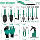 Kit Herramientas Jardinería x11 Piezas Más Estuche Verde - Miniatura 3