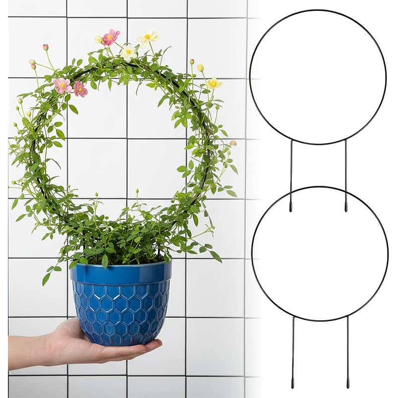 Enrejado Circular Decorativo x2 Und Para Plantas Trepadoras 1