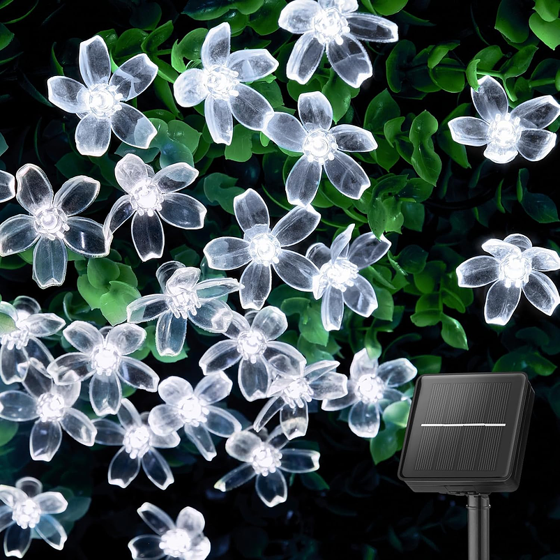 Luces Led Energia Solar Decorativas de Jardin Flores de Cerezo x60 Led 3
