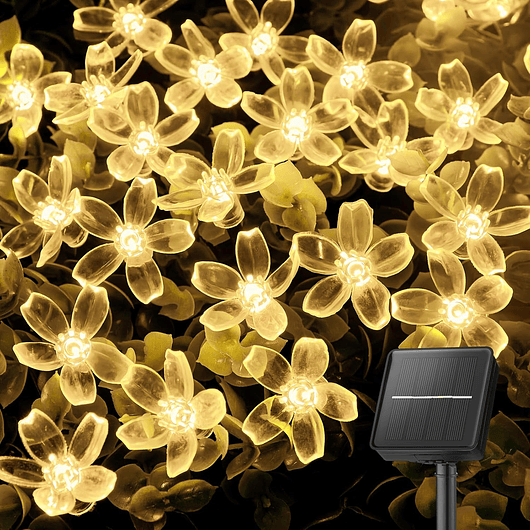 Luces Led Energia Solar Decorativas de Jardin Flores de Cerezo x60 Led 5
