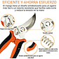 Kit Tijeras De Podar Jardinería Huerto y Cultivo x5 Und + Guantes Incluidos - Miniatura 6