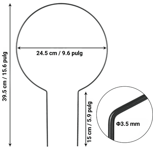 Enrejado Circular Decorativo x2 Und Para Plantas Trepadoras 2