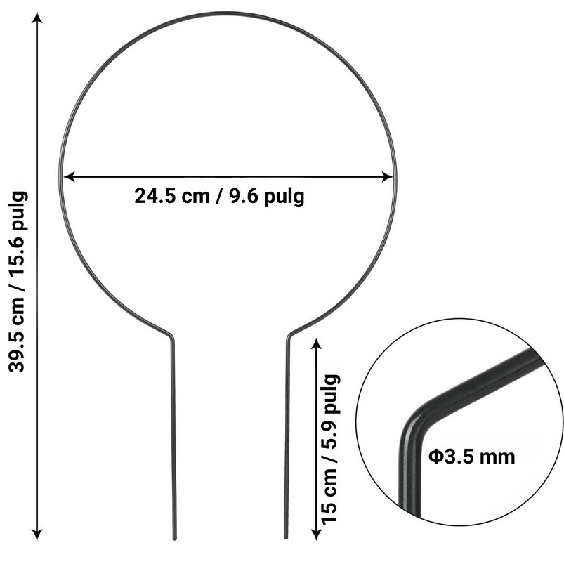 Enrejado Circular Decorativo x2 Und Para Plantas Trepadoras 2