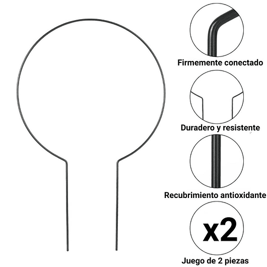 Enrejado Circular Decorativo x2 Und Para Plantas Trepadoras 3
