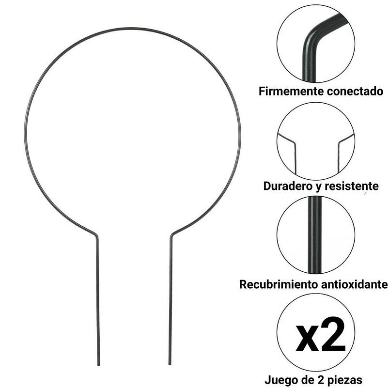 Enrejado Circular Decorativo x2 Und Para Plantas Trepadoras 3