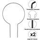 Enrejado Circular Decorativo x2 Und Para Plantas Trepadoras - Miniatura 3