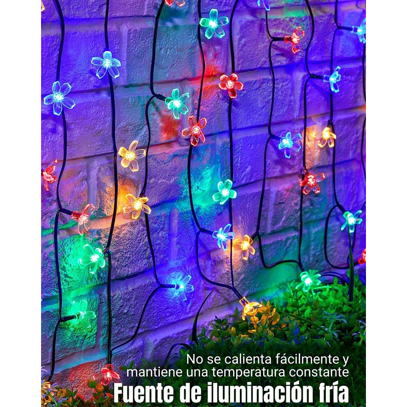 Luces Led Energia Solar Decorativas de Jardin Flores de Cerezo x60 Led 10