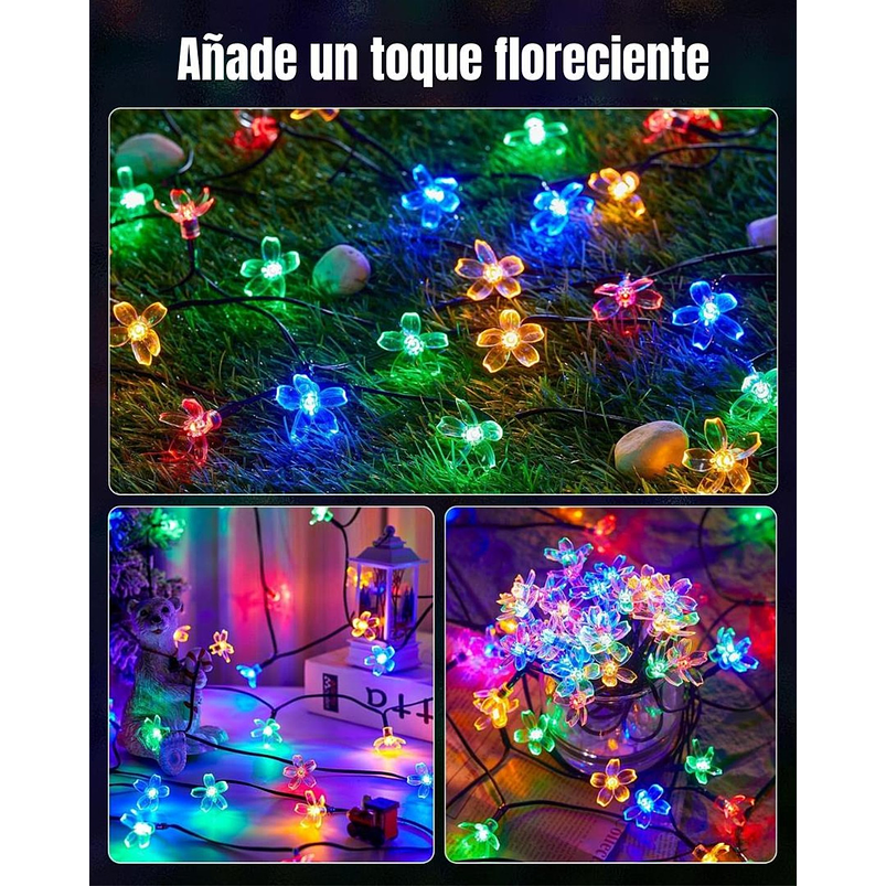 Luces Led Energia Solar Decorativas de Jardin Flores de Cerezo x60 Led 11