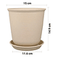 Maceta Plástica De Plantas 15cm Diámetro x15cm Alto Más Plato - Miniatura 2