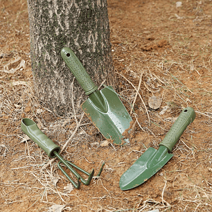 Kit Herramienta De Jardinera x3; Pala Rastrillo Palín Acero
