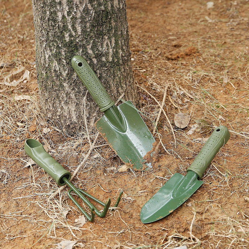 Kit Herramienta De Jardinera x3; Pala Rastrillo Palín Acero 5