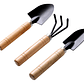 Juego Herramientas x3 Piezas Jardín Cuidado Suculenta Madera - Miniatura 1