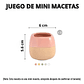 Juego Macetas x10 Unidades Cerámica Tono Pastel 6cm Diámetro x5.6cm Alto - Miniatura 2