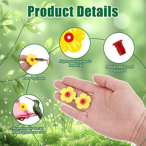 Repuestos, accesorios y/o complementos para bebederos de colibries