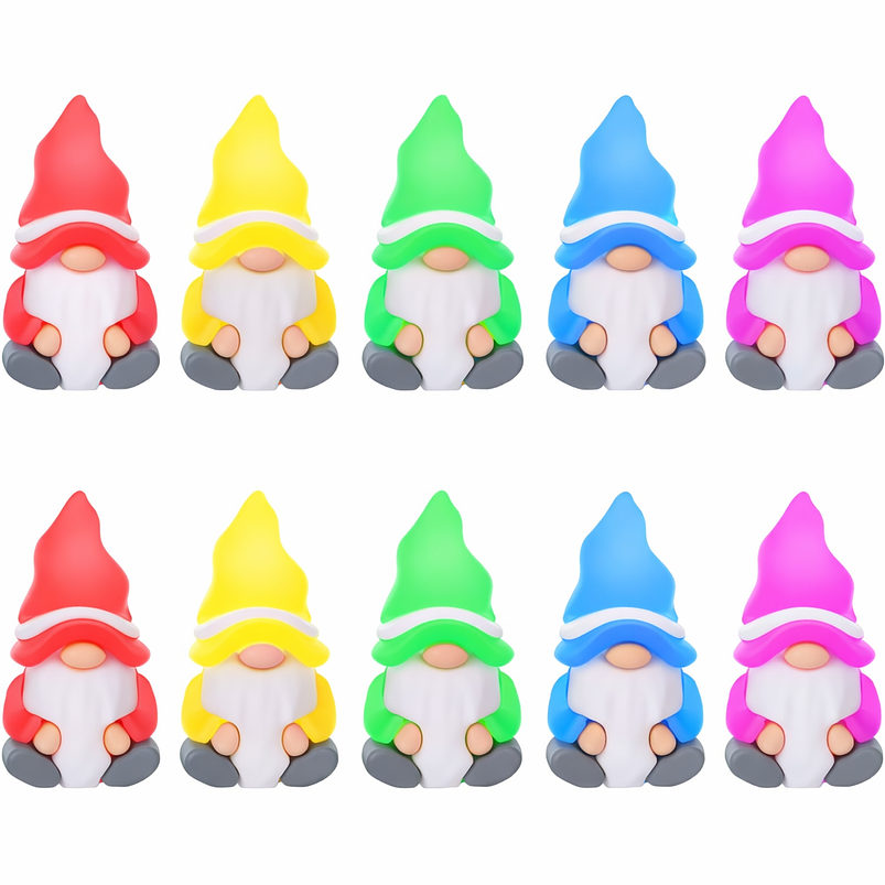 Mini Figuras Gnomos luminosos para Jardín Decorativo Terrario x10pz 1