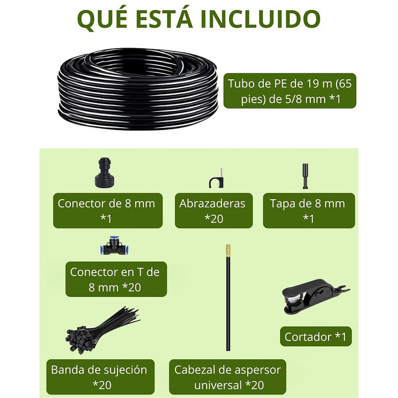 Sistema De Riego Por Goteo Ajustable 20 metros Para Jardín 2