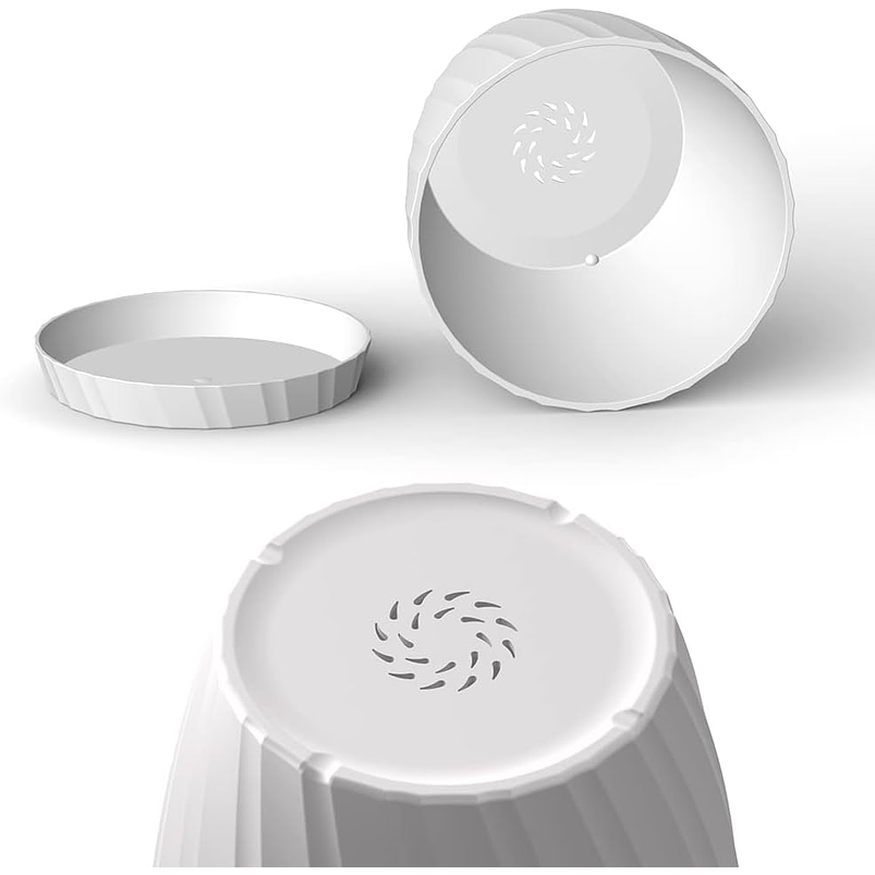 Juego Maceta Decorativa x6 Unidades Tamaño Escala Más plato Moteada 5