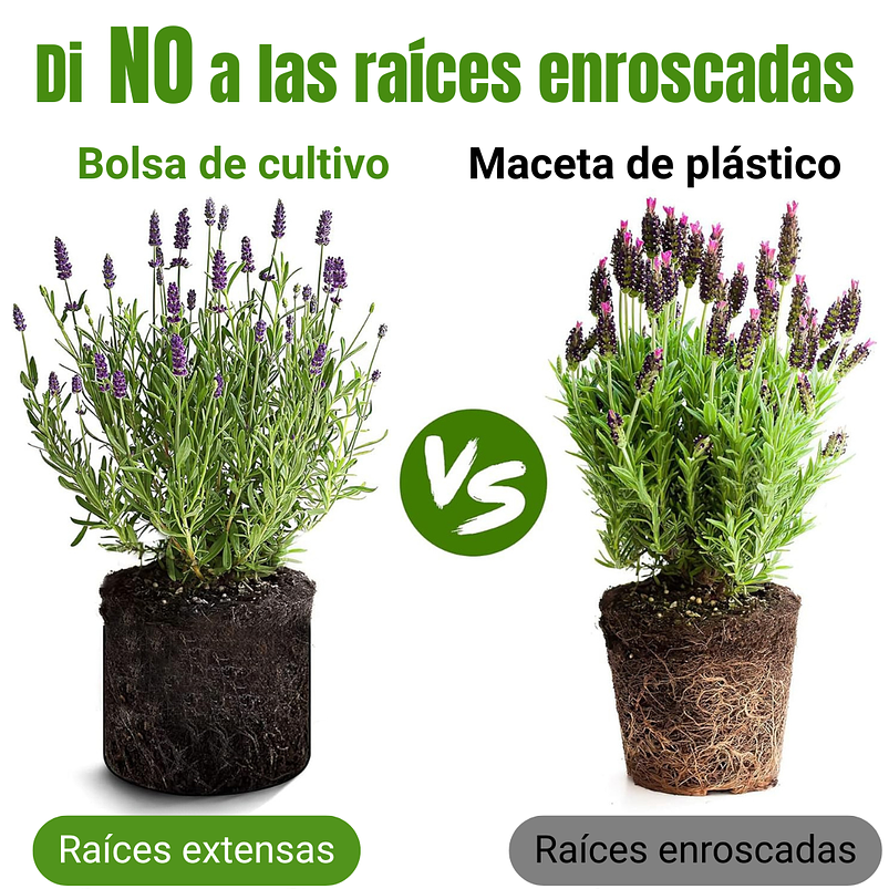 Maceta Siembra Plantas Tela Especial x3 Galones 25cm Diámetro 4