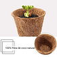 Macetas de Siembra en Fibra De Coco x5 Unidades 100% Natural Medidas: 6.6cm Diámetro x 5.6cm Alto - Miniatura 3