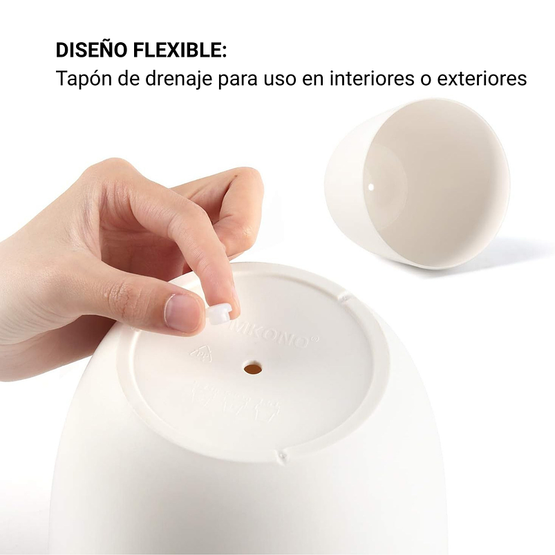 Juego Macetas Plásticas x2 Más macramé x2 Unidades Premium 3