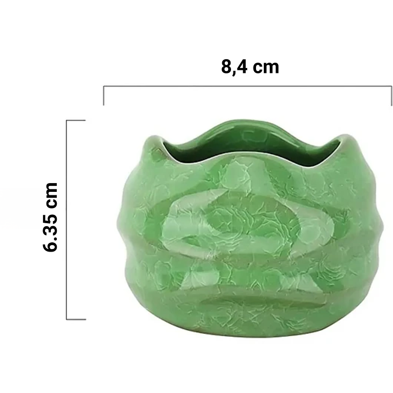 Juego De Macetas Cerámica Fina x4 Unidades 8cm Diámetro x6cm Alto 3