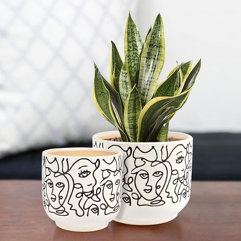 Juego De Macetas En Cerámica Marcadas x2 Unidades  2